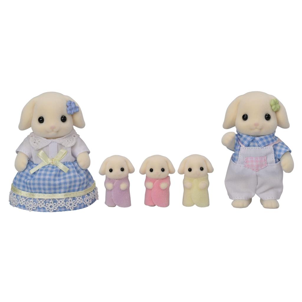 Куклы Sylvanian Families Кролик ST Mark Возраст 3+ и Игрушка Sylvanian EPOCH [Семья Флоры] FS-50 Сертифицировано, Вверх, Кукольный домик, Семьи,