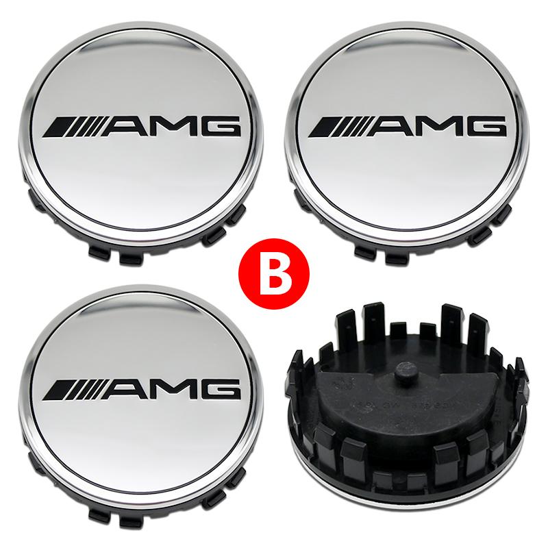 JVC5 Benz Car 75mm Car Floating Wheel Center Hub Caps Cover for Mercedes Benz B/C/E/S Class A Class C200L GLC GLK CLA Accessories.