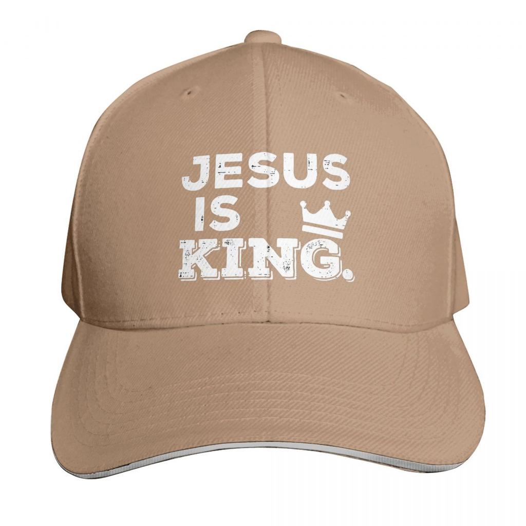Jesus Is My King Christian Faith Catholic Cap Fashion Casual Baseball Caps Adjustable Hat Hip Hop Summer Unisex Baseball Hats