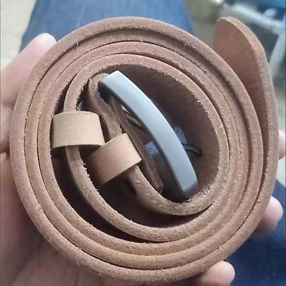 Long Genuine Leather Belt Zinc Zinc Alloy Jeans Waistband Adjustable Men Wide Belt Ornament