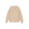 Uniqlo Однотонный однобортный V-образный вырез Свободный длинный рукав Вязаный свитер Мужской свитер Темно-бежевый 466718-32