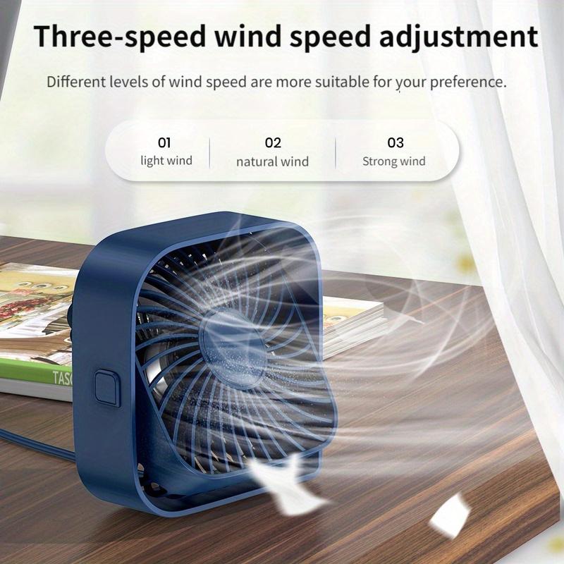 Вентилятор для кемпинга USB Настольный вентилятор Настольный мини-портативный вентилятор Циркуляционный вентилятор 3-скоростной ветровентилятор Кемпинг Домашний вращающийся на 360 градусов вентилятор с поворотной головкой Регулировка для офиса
