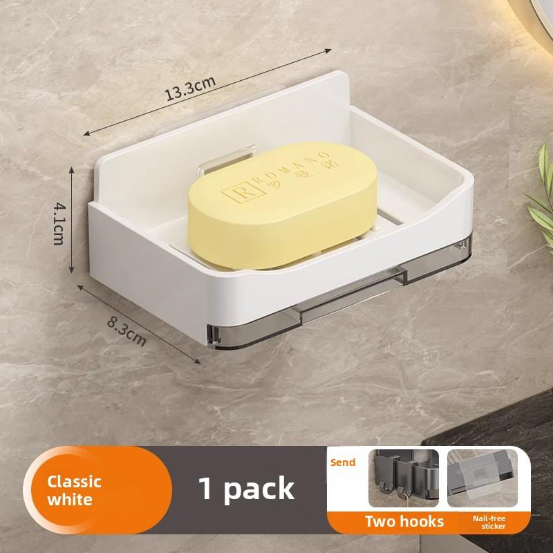 2 шт. Настенная двойная мыльница для ванной комнаты, полки без сверления отверстий