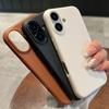 Мягкий чехол из кожи с текстурой личи для For Iphone 17 Air 11 12 13 14 15 16 Pro Max Plus, силиконовый противоударный чехол
