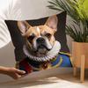 Renaissance Royal French Bulldog Pillow Case Square DoubleSided Print Cushion Case For Sofa Home Bedchamber Decor Gift
