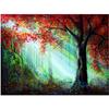 5D DIY Полная круглая алмазная картина Кленовое дерево Вышивка крестиком Алмазная картина