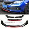 Artudatech 4PCS Universal Car Front Bumper Lip Body Kit Splitter Spoiler Diffuser Protector Car Accessories