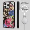 Крутой чехол для телефона с граффити-артом для iPhone 16e, 16, 15, 14, 13, 12, 11, Plus, Pro, Max, Mini, с магнитной беспроводной зарядкой Magsafe