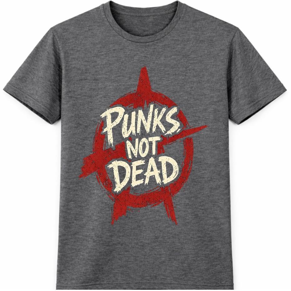 Панк-рок футболка Punks Not Dead Звезда Анархии Графическая футболка Альтернативная музыка Топ