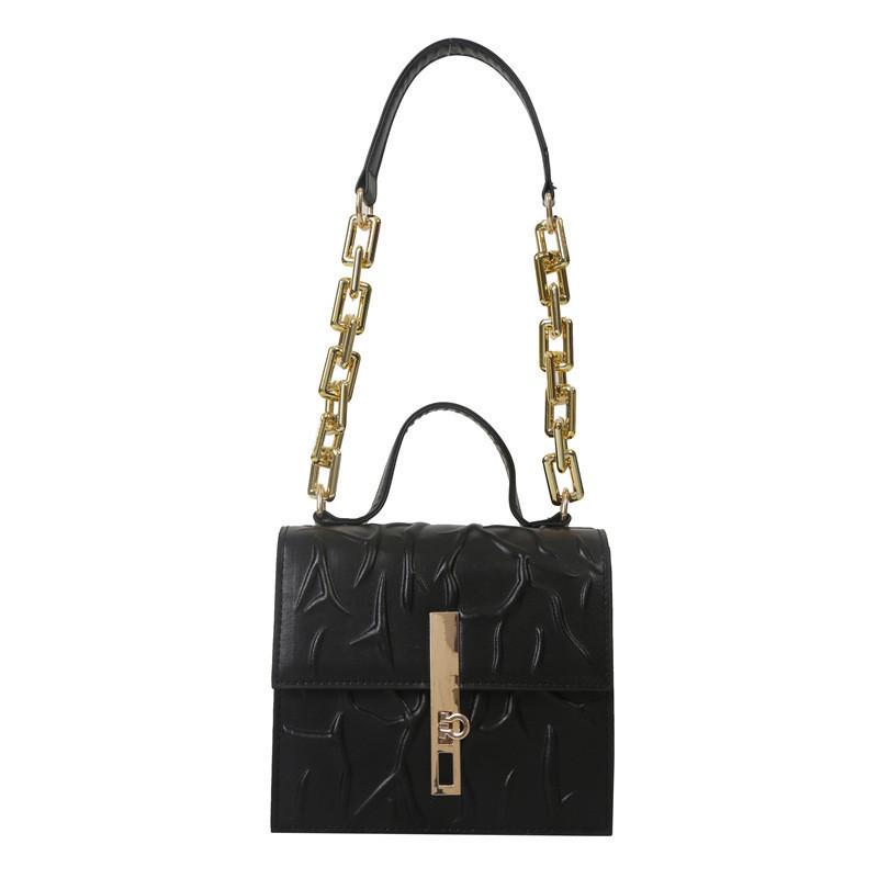 Fashionable Urban Style Pu Leather Crossbody Bag With Chain Soft Small Handbag In Multiple Colors