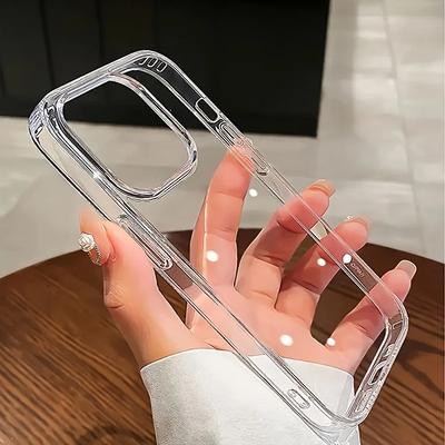 Ультратонкий прозрачный акриловый чехол для телефона для iPhone 16 15 14 Plus 13 12 11 Pro Max Задняя крышка телефона Прозрачный противоударный чехол