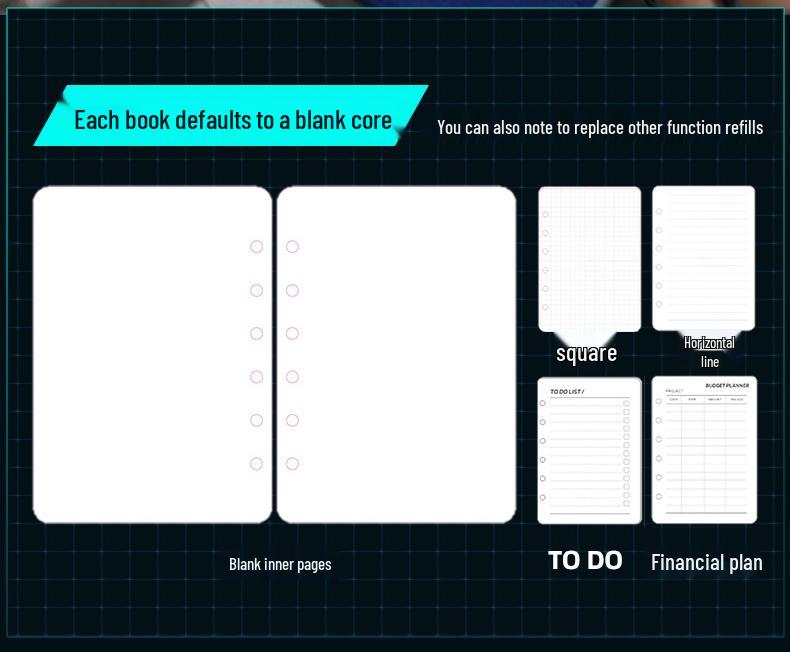 Подарочный набор-коробка для милого bullet journal от интернет-знаменитости: Съемный блокнот на кольцах для детей и студентов