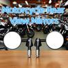 2Pcs Round Motorbike Handlebar Mirror Flat/Convex Handle Bar End Mirror for 16-18mm ID Handle
