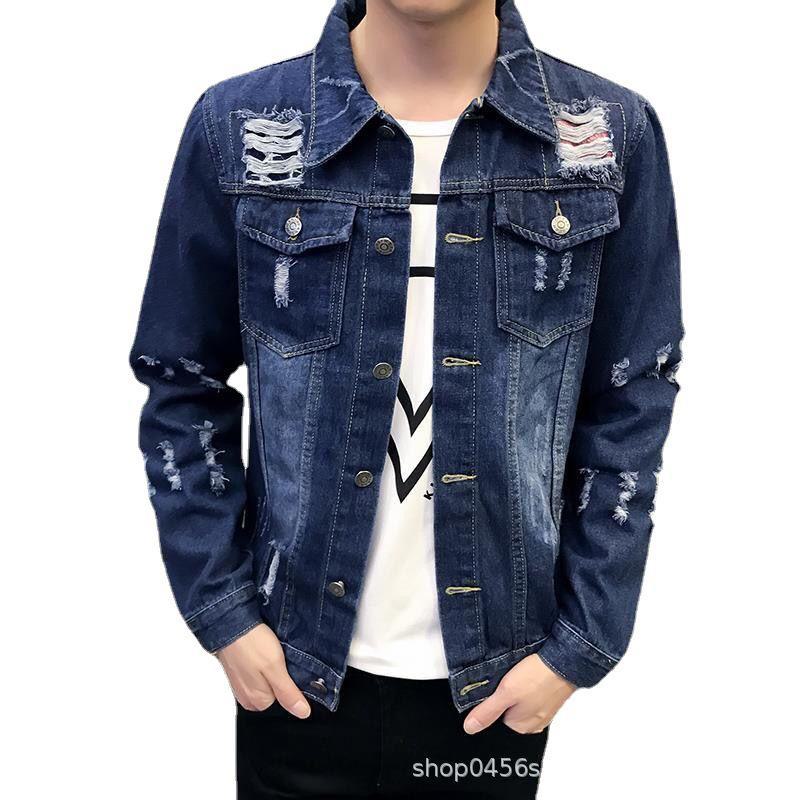 Молодежная джинсовая куртка в корейском стиле для учеников средних и старших классов - модное мужское пальто на весну и осень