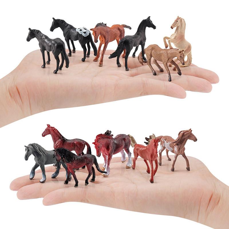 Detailed Miniature Horse Figurines Set Including 12 Beloved World Renowned Breeds