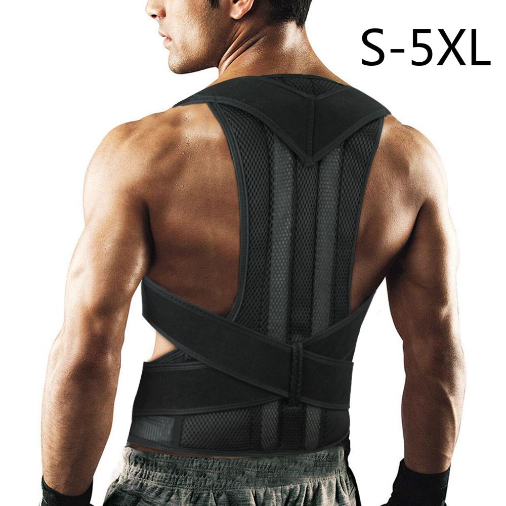 Men Women Adjustable Posture Corrector Back Support Shoulder Lumbar Brace Support Corset Back Belt