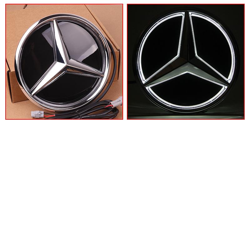 3D Mirror Car Front Grille Emblem Star Badge Logo LED For Mercedes Benz W205 W204 W253 W213 W206 W166 gle glc BF1