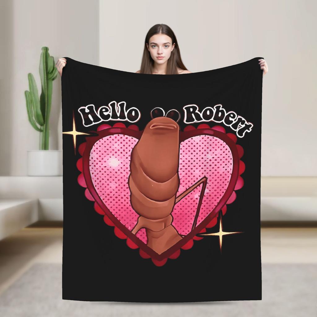 Marcus The Worm Funny Meme Flannel Fashion Blanket Trending Vintage Throw Fashion Blankets for Home 200x150cm Lightweight