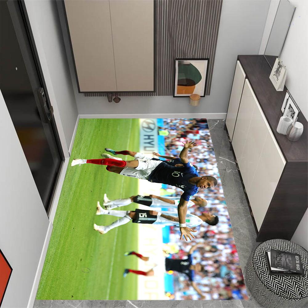 Kylian Mbappé Celebration Area Rug Suitable for Hallway Balcony Bedrooms Outdoor Antislip Carpet Decorate Offices