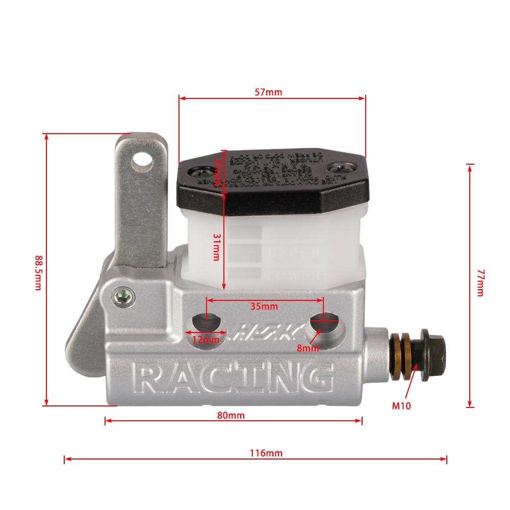 Motorcycle Master Cylinder,Brake Master Cylinder Motorcycle Piston Pump Master Cylinder Clutch Brake Lever Pump for Go Kart Thre