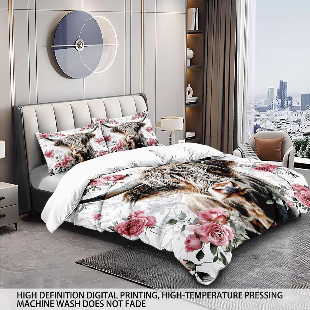 3D комплект постельного белья с шотландской коровой - Meikeduo Home Textiles