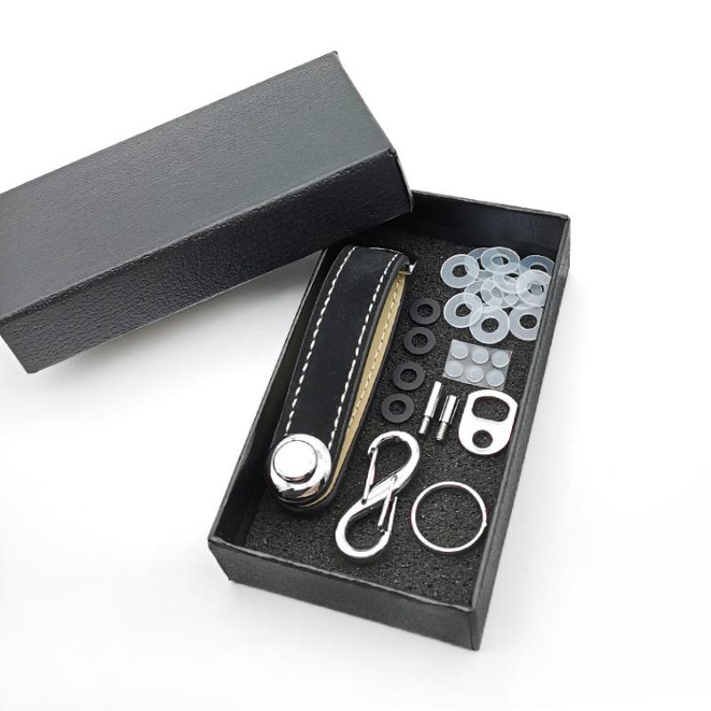 Креативный брелок, устройство для хранения ключей, сумка для ключей для мужчин и женщин, брелок из натуральной кожи, сумка для хранения ключей.