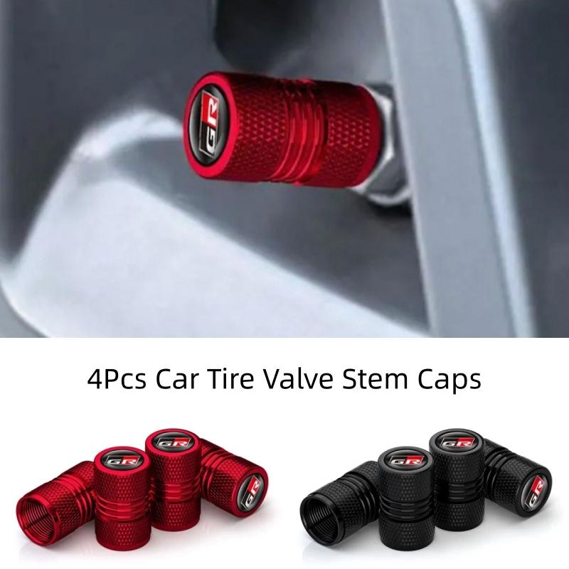 For Toyota ad114Pcs Car Tire Valve Stem Caps for Toyota GR Sport Supra Corolla Hilux C-HR Yaris GT86 Auto Exterior Modification Accessories
