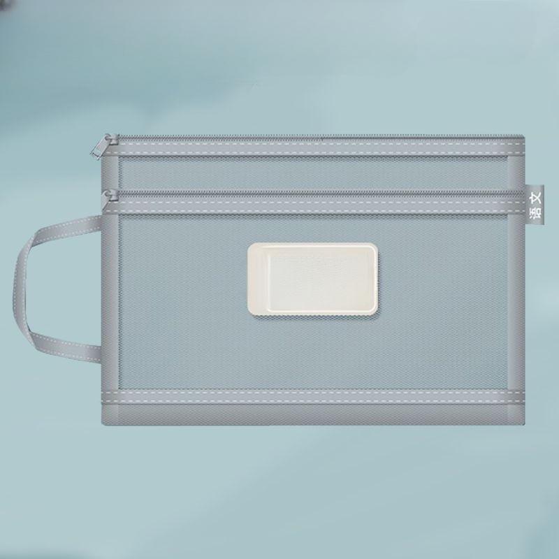 Сумка для хранения канцелярских принадлежностей формата А4, двухслойная сетчатая сумка на молнии, органайзер большой емкости, косметичка для макияжа, прозрачные папки для файлов