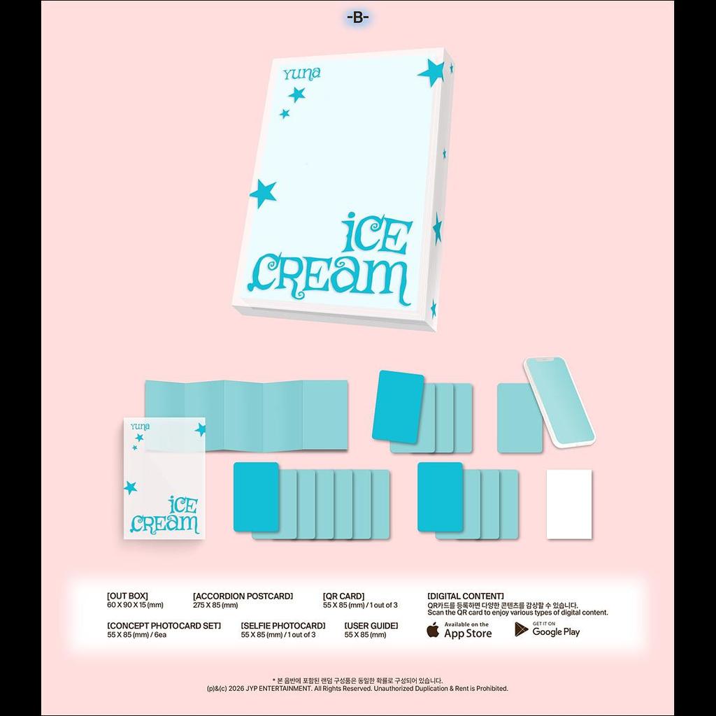 ЮНА (ITZY) [Мороженое] POCAALBUM Версия A / B. + Бесплатный подарок