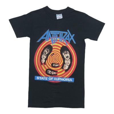 Vintage 1989 Anthrax State Of Euphoria On Tour Shirt
