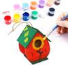 1 Set Bird House Construction Kit Children DIY Painting Assembling Bird Box Craft Kids Build Paint Birdhouse Gifts Choice