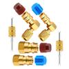 R12 To R134A AC Fitting Conversion Adapter Kit, Quick Coupler Valve AC 90 Degrees Port Retrofit Adapter