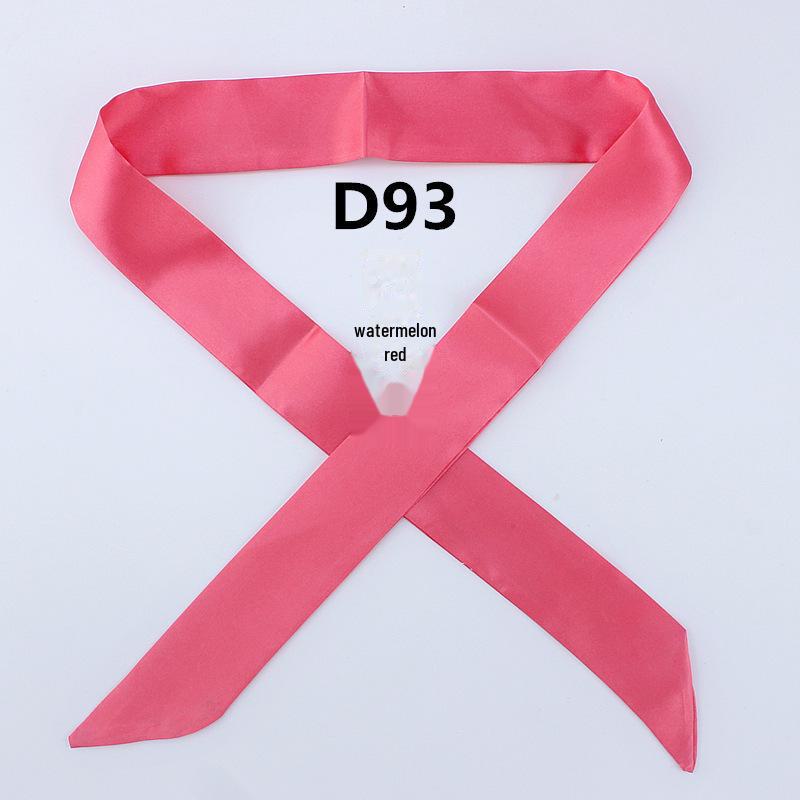 Однотонный шелковый шарф Mai Tong: Тонкая, узкая декоративная лента для ручек сумок