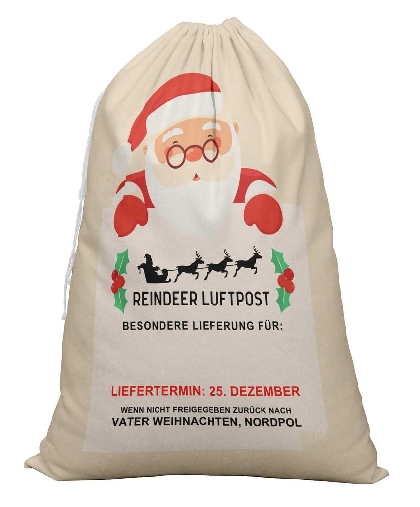 Printtoo Упаковка из 2 шт., сумки для хранения рождественских подарков, большой подарочный мешок Санты с завязкой на рождественской вечеринке 27x20 дюймов