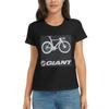 Женская футболка Giant Bike Летние футболки с коротким рукавом С круглым вырезом Хлопковые футболки Одежда Топы Streetwear