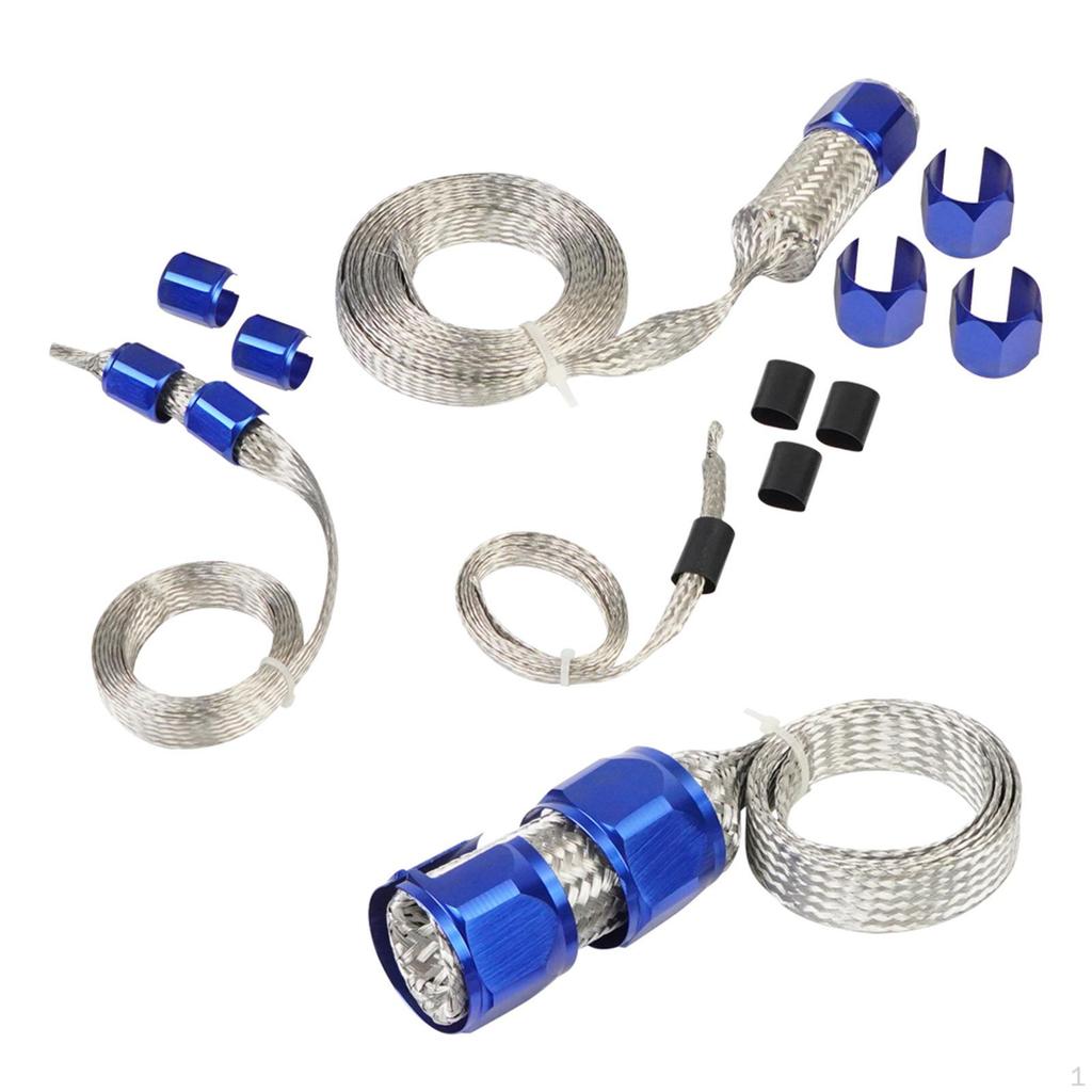 Комплект оплетки для шланга 8092 Простая установка Украшение Износостойкая нержавеющая сталь Алюминий