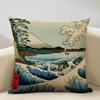 Japan Mount Fuji Ukiyo-e Retro Cushion Cover Sofa Pillowcase Home Decor Pillow Case 45x45cm Linen Home Textile Products