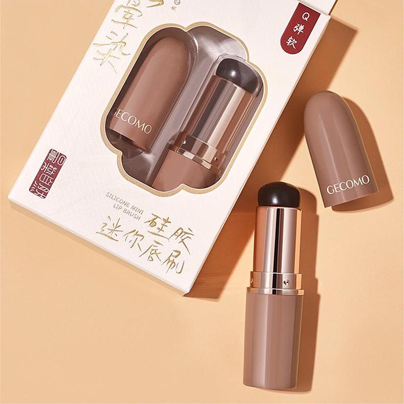 Q Bullet Круглая силиконовая скошенная кисть для консилера, похожая на кончики пальцев Q Soft Портативная силиконовая кисточка для губ Кисточка для помады
