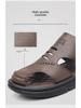Men's Genuine Leather Summer Sandals – Breathable, Casual, Soft Beach Shoes for Outdoor Wear