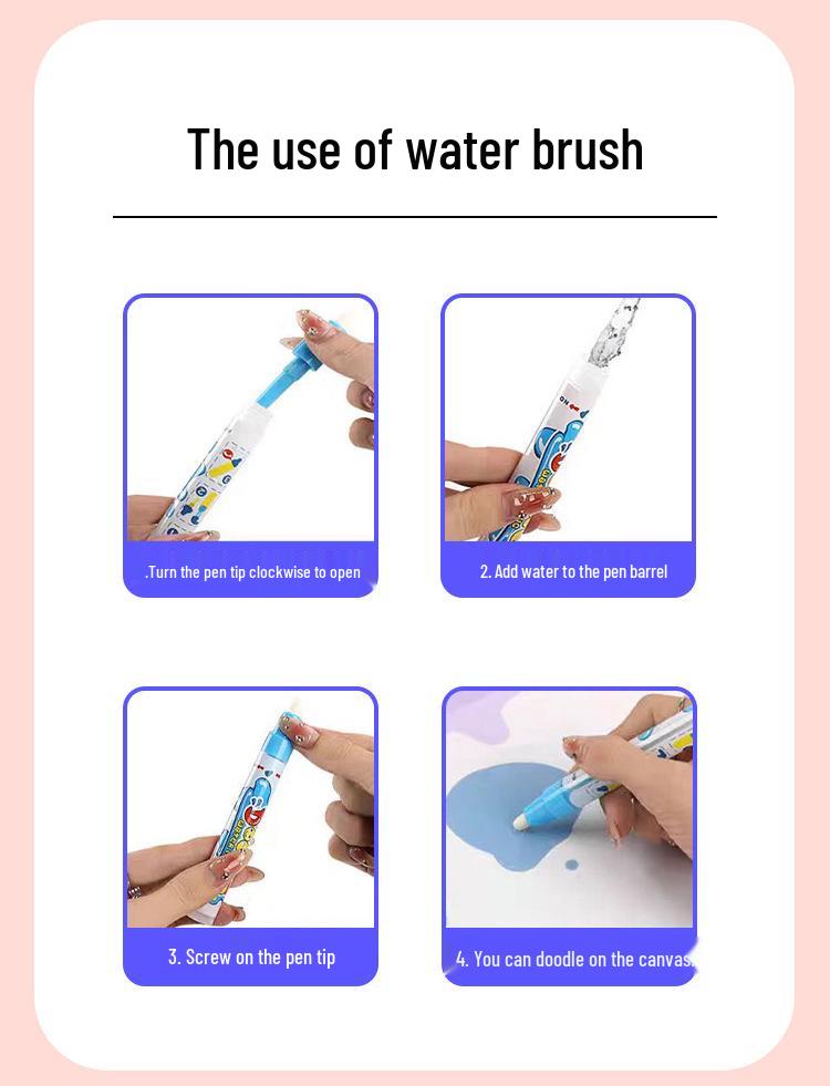 Magic Water Drawing Mat: Reusable Washable Canvas for Kids - Water Painting Graffiti Toy