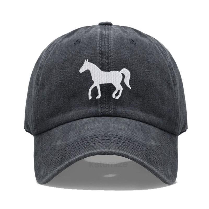 Women's Baseball Cap Men's Washed Cotton Horse Embroidery Dad Hat Sport Golf Caps For Man Sun Hats Dropshipping