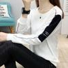 New Spring and Autumn Fashion Trend Korean Version Loose and Versatile Color Matching Foreigner Thin Women's Long Sleeve Sweater