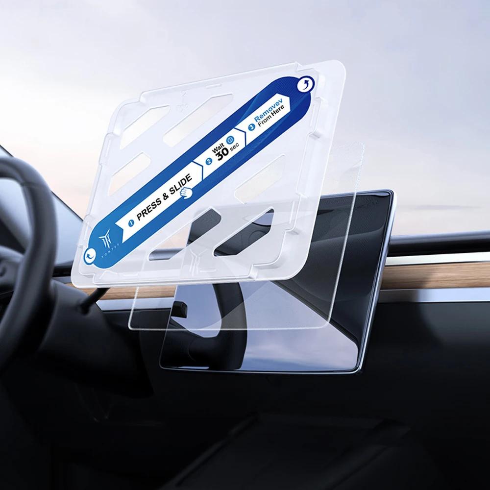 Закаленное защитное стекло для центральной консоли Tesla Model 3 Y, антибликовое покрытие HD, защитная пленка, аксессуары для защиты экрана