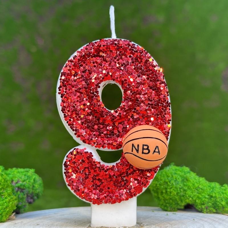 Creative Numbers Birthday Candle Cake Party Decoration Birthday Wax Diy Basketball Numbers