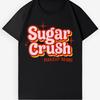 Сладкая футболка с графическим принтом Sugar Crush | Хлопковая унисекс рубашка со звездным принтом
