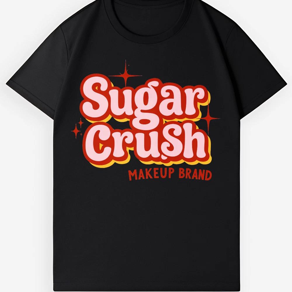 Сладкая футболка с графическим принтом Sugar Crush | Хлопковая унисекс рубашка со звездным принтом