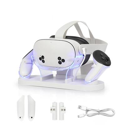 Док-станция для зарядки YipuVR Q33S, Зарядная станция со светодиодным индикатором для Q33S, Магнитная зарядная станция для Q33S, Совместимая с гарнитурой и контроллерами, 2