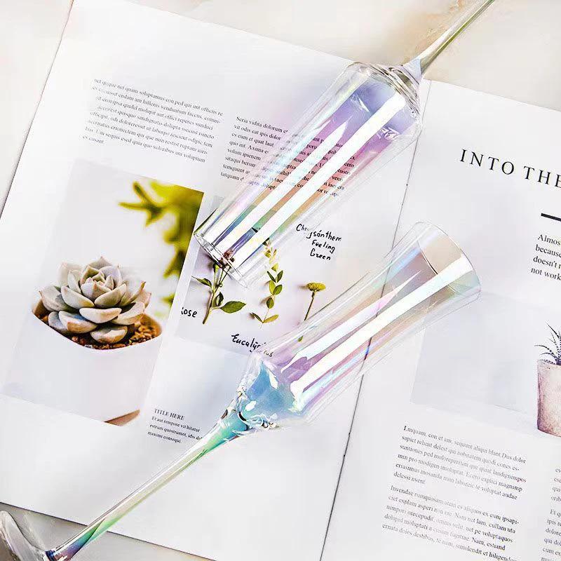 Креативные цветные хрустальные стеклянные стаканы, стеклянные стаканы для вина, бокалы для шампанского, набор бокалов для вина, оригинальные коктейльные бокалы, бокал для спиртных напитков