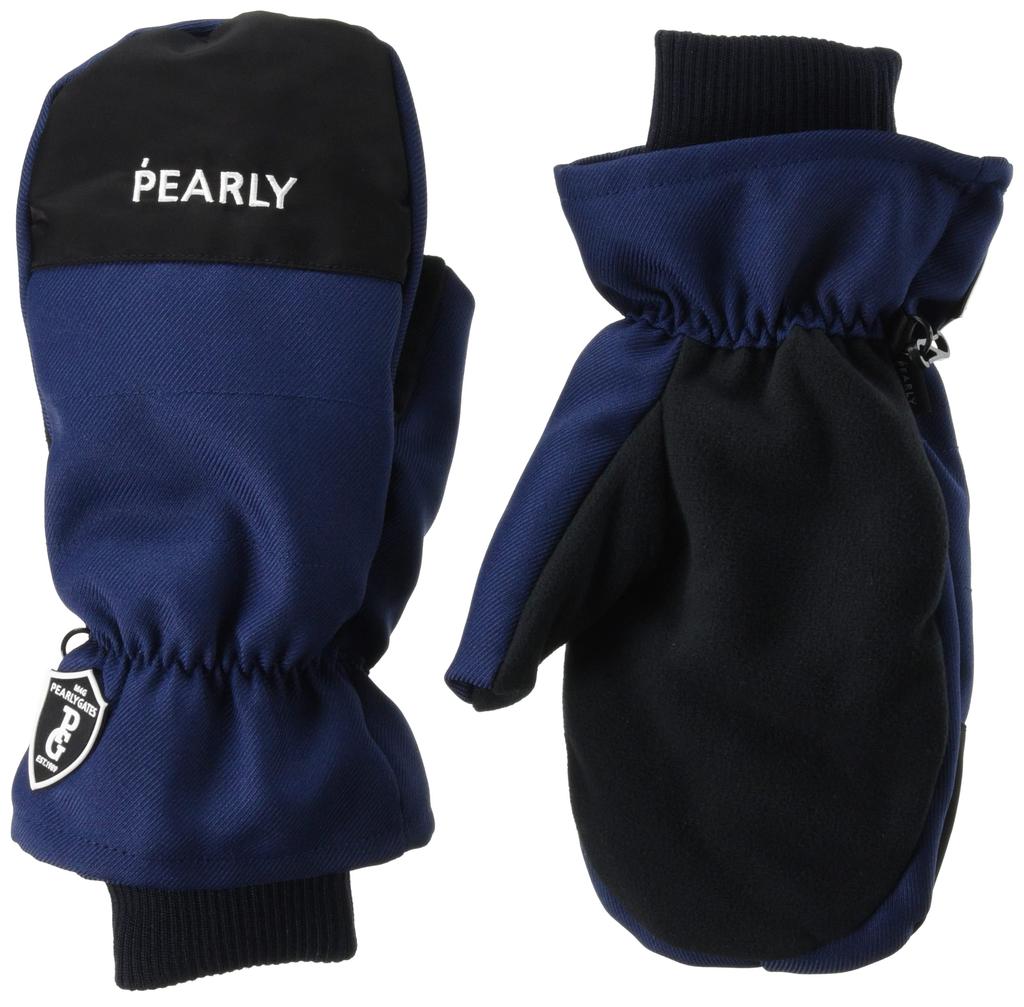 PEARLY GATES Unisex Mittens, Plain, 120cm, Navy, FR, 053-2283001