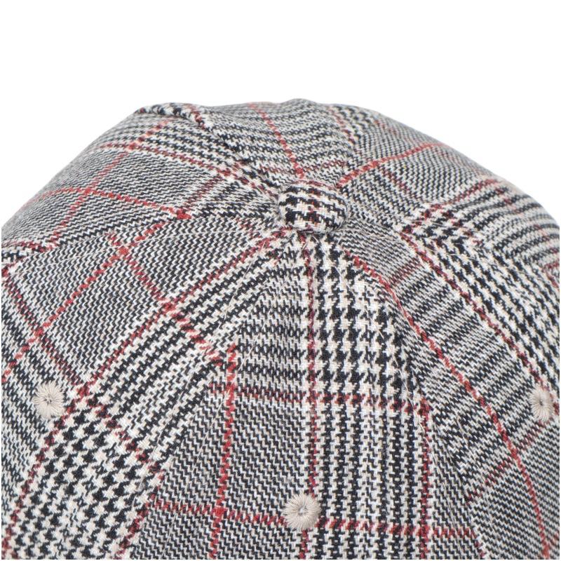 Women's Houndstooth Baseball Cap - Spring and Autumn Outdoor Sunshade Hat with Curved Brim Perfect for Casual Daily Wear and Sun Protection